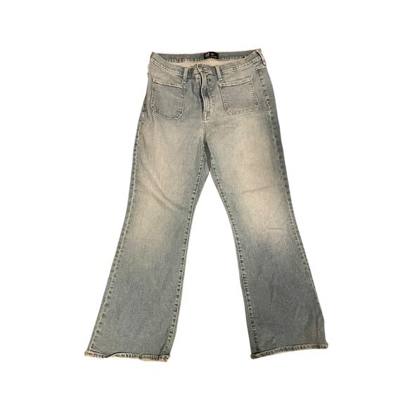 Gap Jeans Womens 16R 33x31 Blue 70s Flare High Rise Stretch - Picture 1 of 6